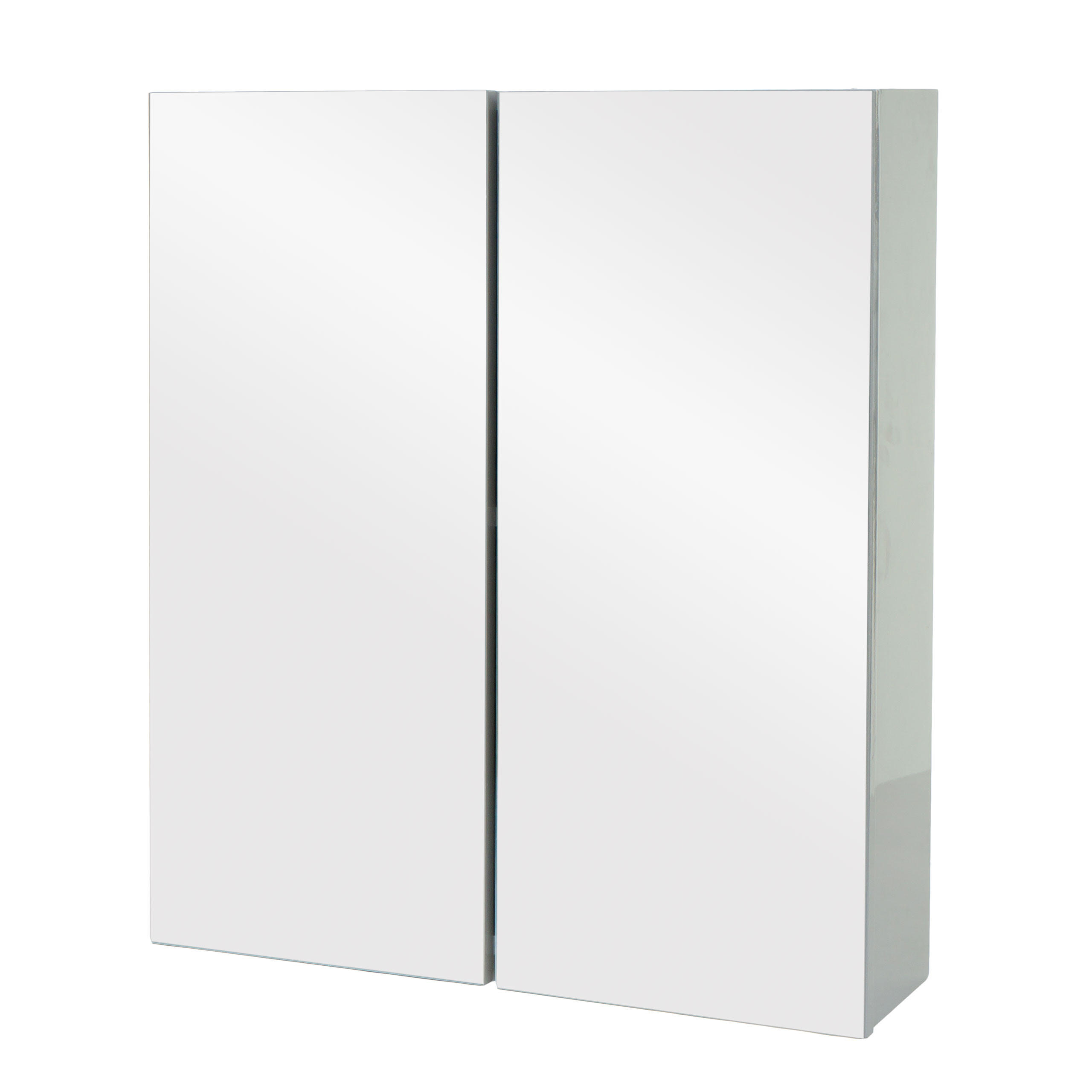 SPIEGELSCHRANK B19B Hochglanz Grau - Grau, Holz (60/70/16cm) - MCW