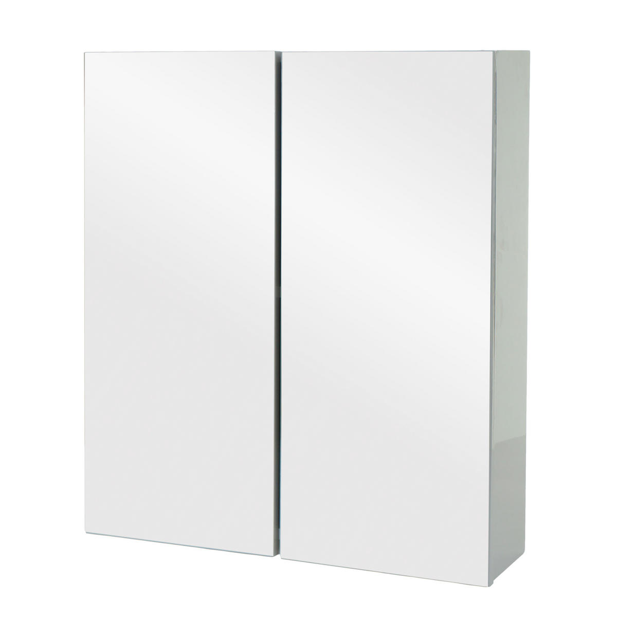 SPIEGELSCHRANK B19B Hochglanz Grau - Grau, Holz (60/70/16cm) - MCW