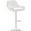 BARHOCKER DUBLIN Weiß Kunstleder Weiß - Weiß, Leder/Metall (51/89/52cm) - DELUKE
