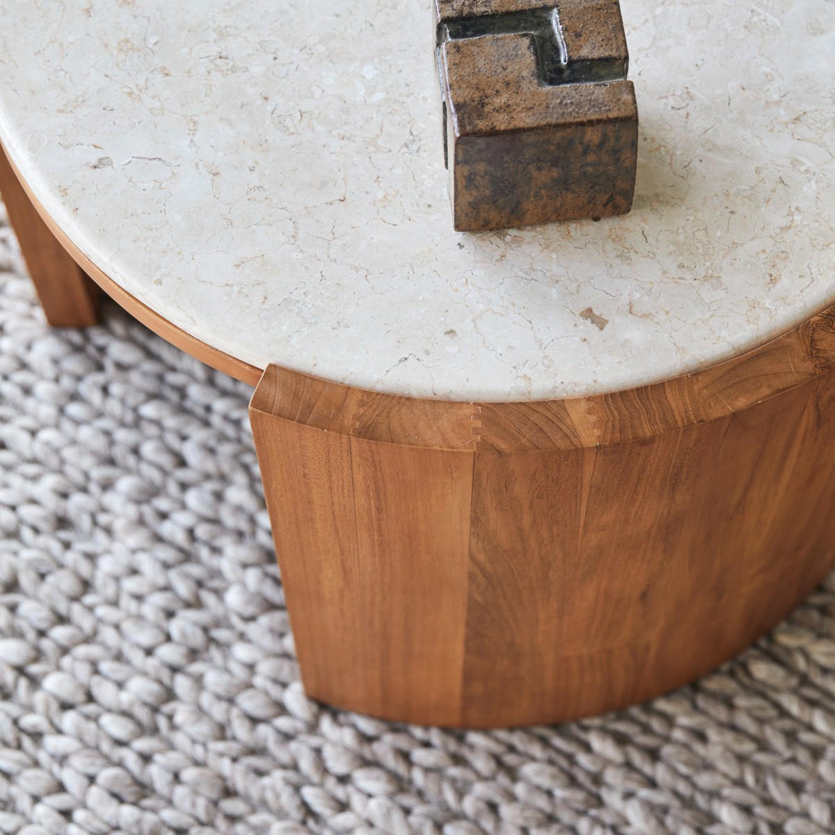 COUCHTISCH Virgile Natur aus Teak - Naturfarben, Holz (60/66/44cm) - Tikamoon