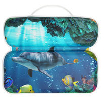 BADEWANNENKISSEN Delphin Korallen - Blau, Kunststoff (39/5.5cm) - Sanilo