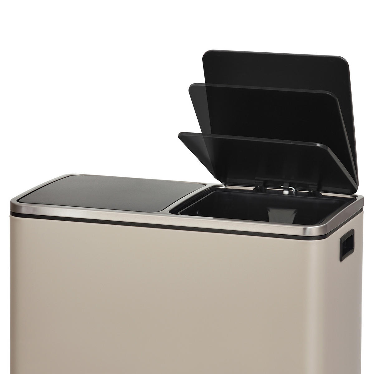 MÜLLEIMER TM2X30 - Taupe, Metall (57/65/31cm) - SVITA