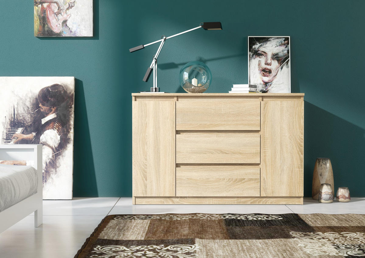 KOMMODE Sonoma 120/79/39 - Sonoma Eiche, Holzwerkstoff (120/79/39cm) - RAUMHIRSCH FURNITURE