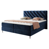 BOXBETT Enzo - Blau/Schwarz, Holz/Textil (140/200cm) - MIRJAN24