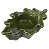 TEELICHHALTER Eichenblatt - Grün, Keramik (12/3cm) - Home Styling Collection