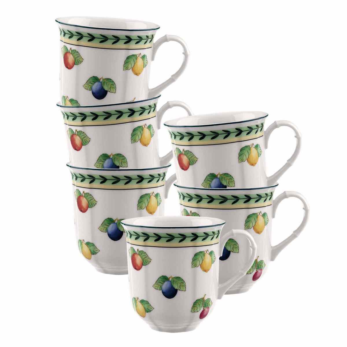 HENKELBECHER French Garden Fleurence bunt 250 ml 6er Set - Multicolor, Keramik (0.25L) - Villeroy & Boch