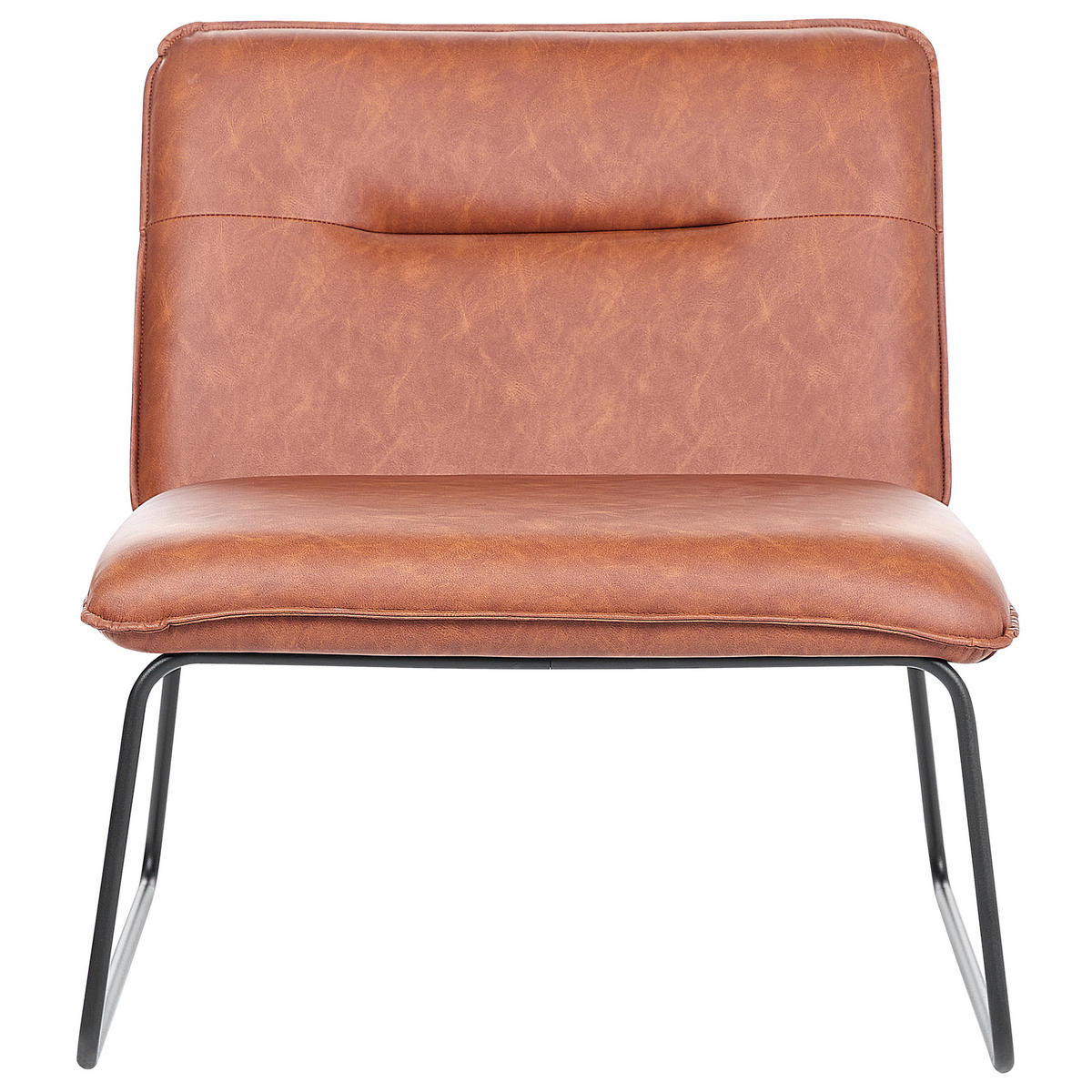 SESSEL Kunstleder Braun Cotulla - Braun, Textil/Metall (72/78/77cm) - Beliani