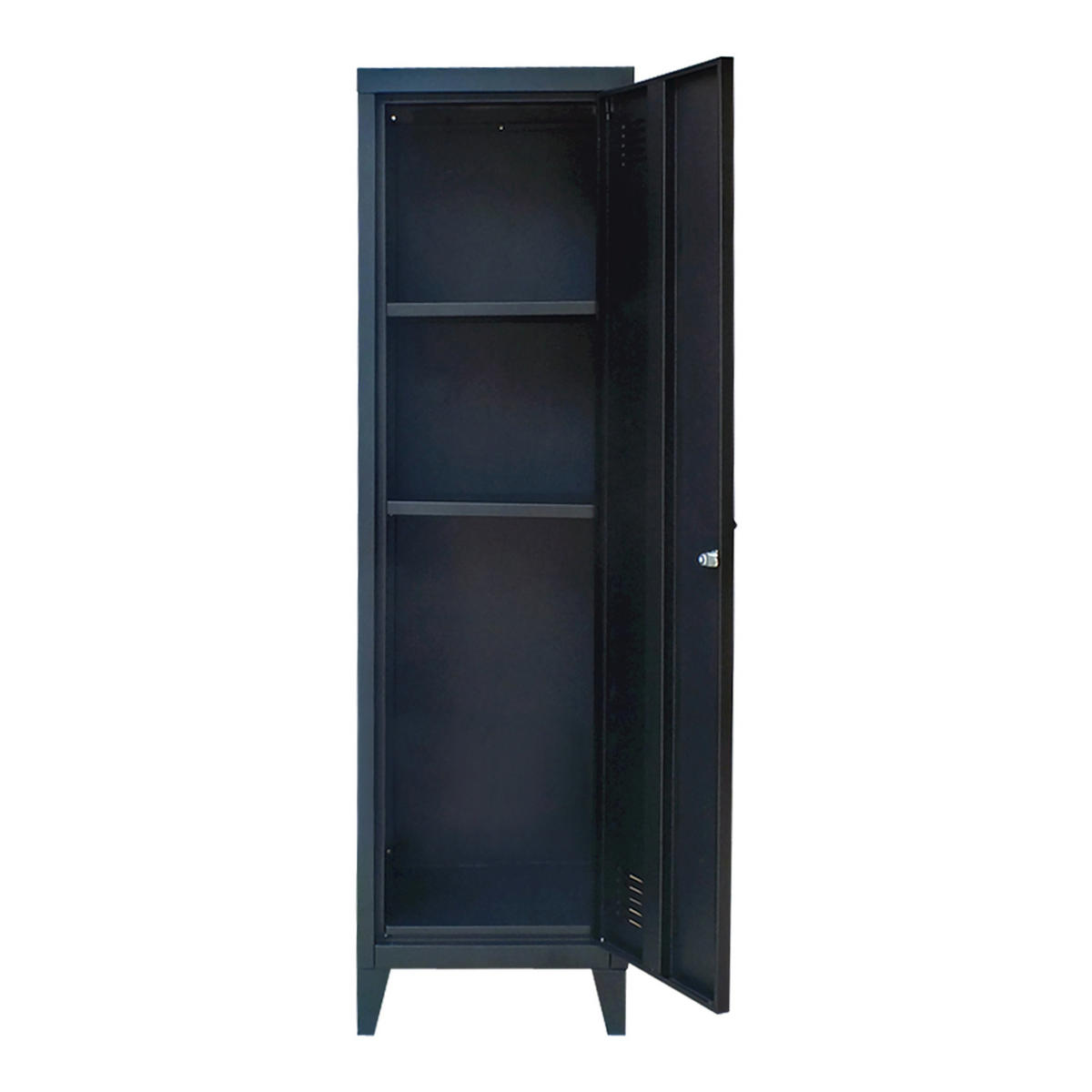 EINZELSPIND Kurikka - Schwarz, Metall (38/137/38cm) - [en.casa]