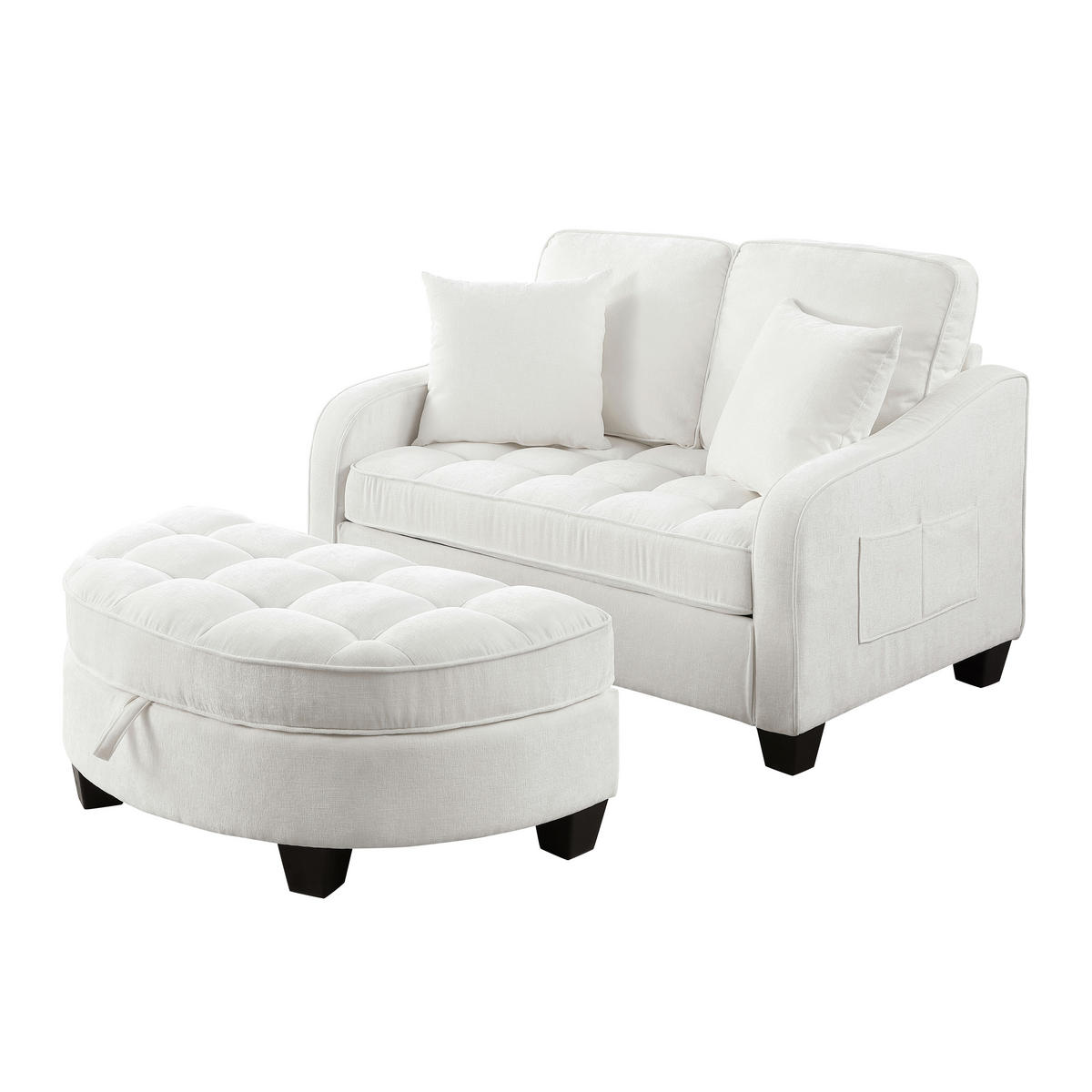 SCHLAFSOFA PANG-M4T9K2 Beige - Beige, Holz/Kunststoff (129/93/132cm) - PANGIVO