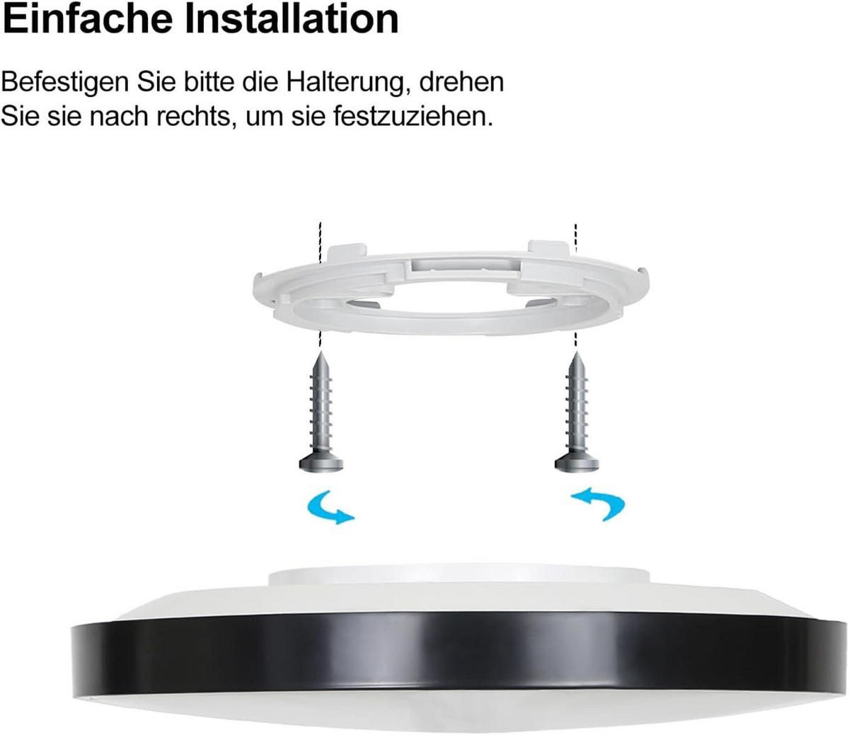 LED-DECKENLEUCHTE Quirinus 28/28/3 cm - Schwarz, Kunststoff (28/28/3cm) - Nettlife