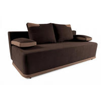 SOFA Blackers Braun, mit Schlaffunktion und Bettkasten - Braun, Holzwerkstoff (200/93/98cm)