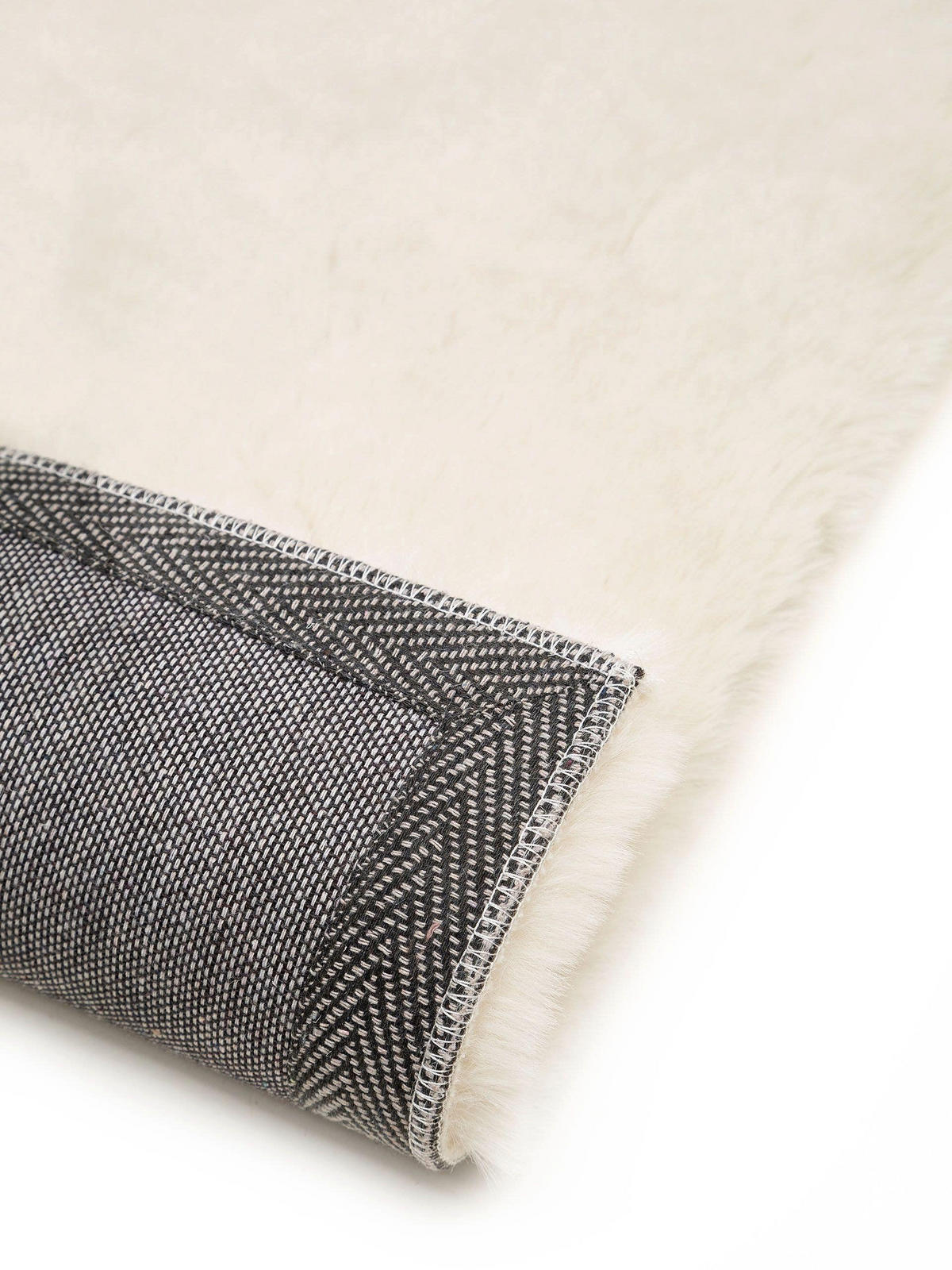 KUNSTFELL-TEPPICH Dave Cream 80x240 cm - Creme, Textil (80/240cm) - benuta Nest