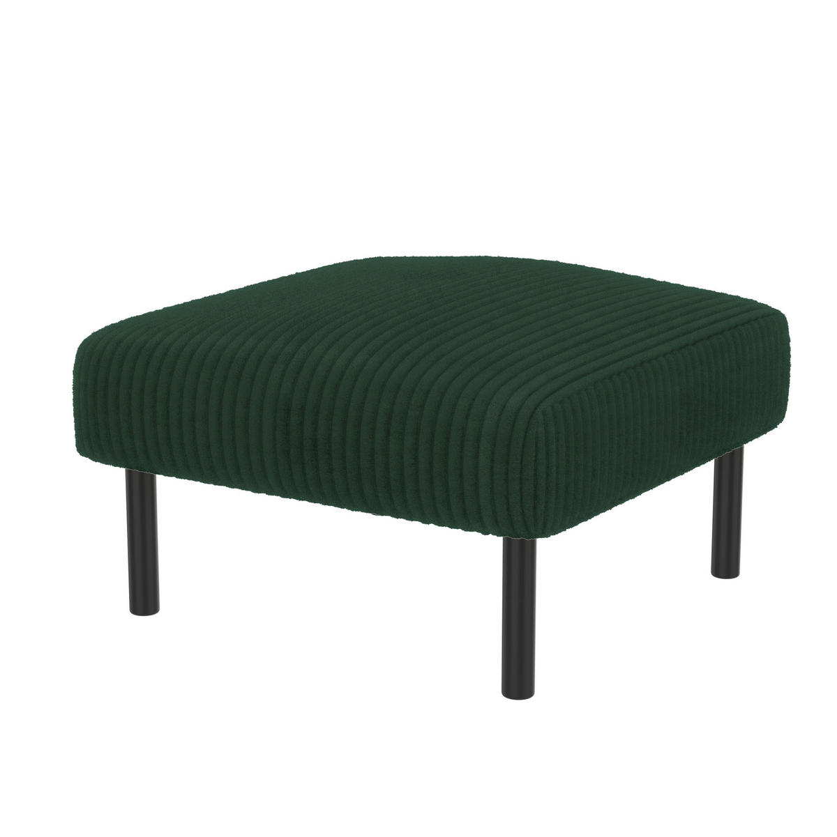 SOFA-SET 3er-Set Cord Emerald mit 2-Sitzer, Sessel und Hocker - Smaragdgrün, Textil (120/79/75cm) - IVMEU