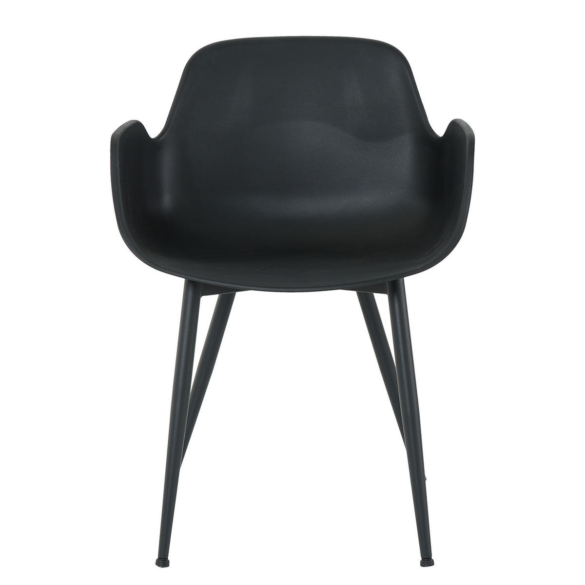 ESSZIMMERSTUHL - 2er-Set - Schwarz, Kunststoff/Metall (55/79/54cm) - home24