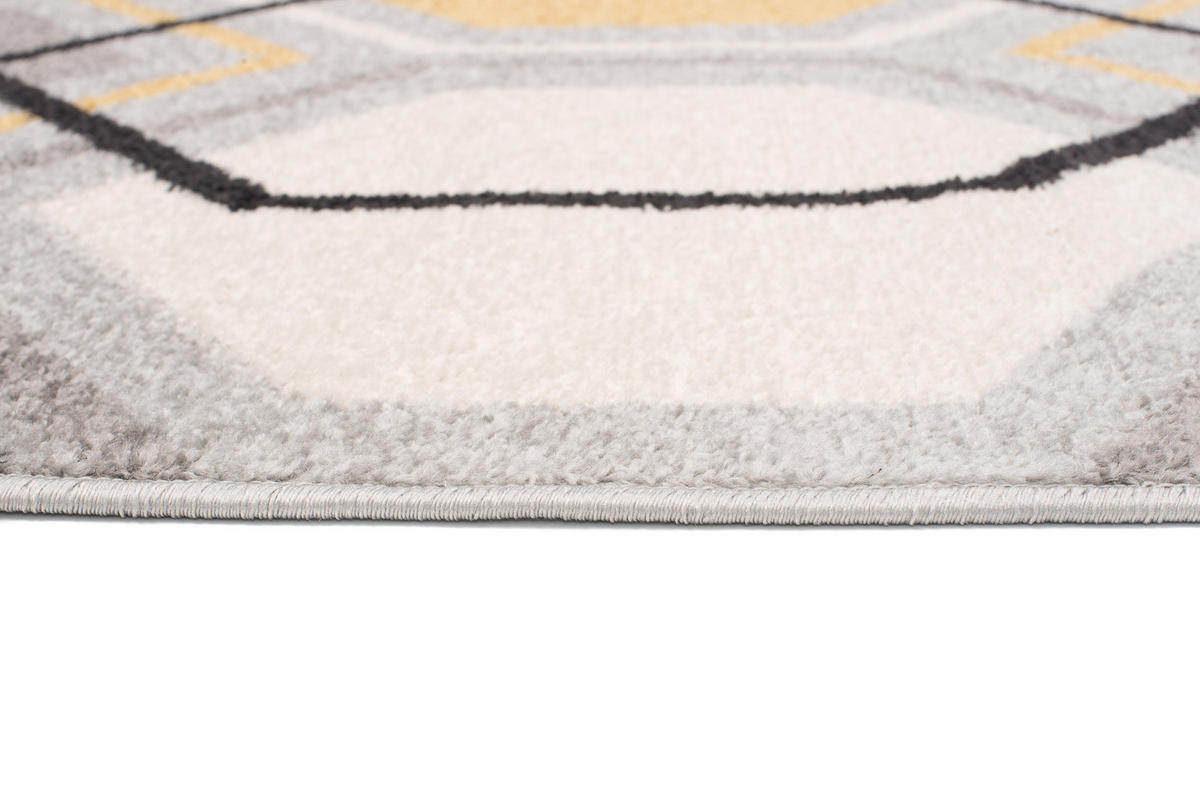 TEPPICH LAZUR Dunkelgrau 300/400 cm - Currygelb/Grau, Kunststoff (300/400cm) - Tapiso