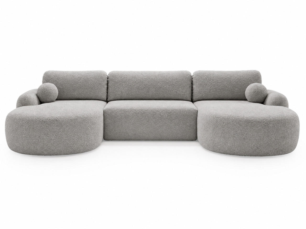 Graingold Ecksofa Grau 347x177 cm