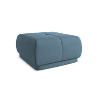 POUF Chenille Stoff Blau - Blau/Blaugrau, Kunststoff/Textil (60/35/60cm) - Makamii