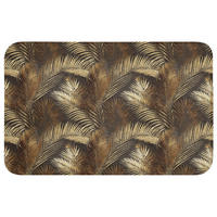 KOUPELNOVÁ PŘEDLOŽKA Tropical - Listy - zlaté 80x50 cm - zlatá, textil/plast (80/50cm)