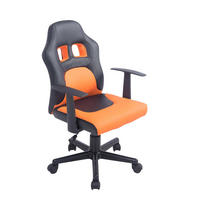 BÜROSTUHL Funny, Kunstleder Schwarz/Orange - Orange, Kunststoff/Textil (56/93/59cm) - TPFLiving