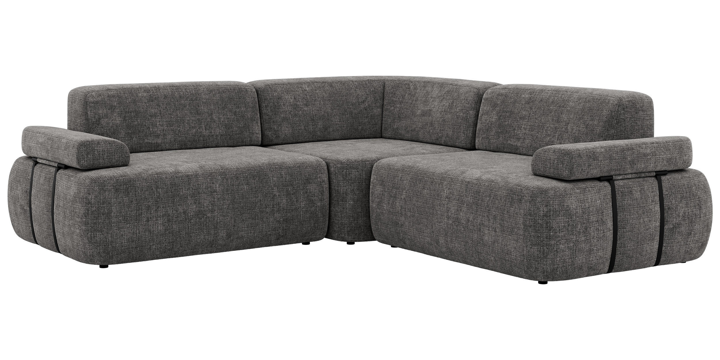 MKS Ecksofa Dunkelgrau 257x257 cm