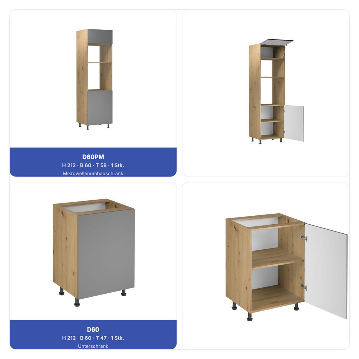 KÜCHENZEILE 320 cm - Langen KL16-M320 - in Beige / Matt - Beige, Holz (480/212/58cm)