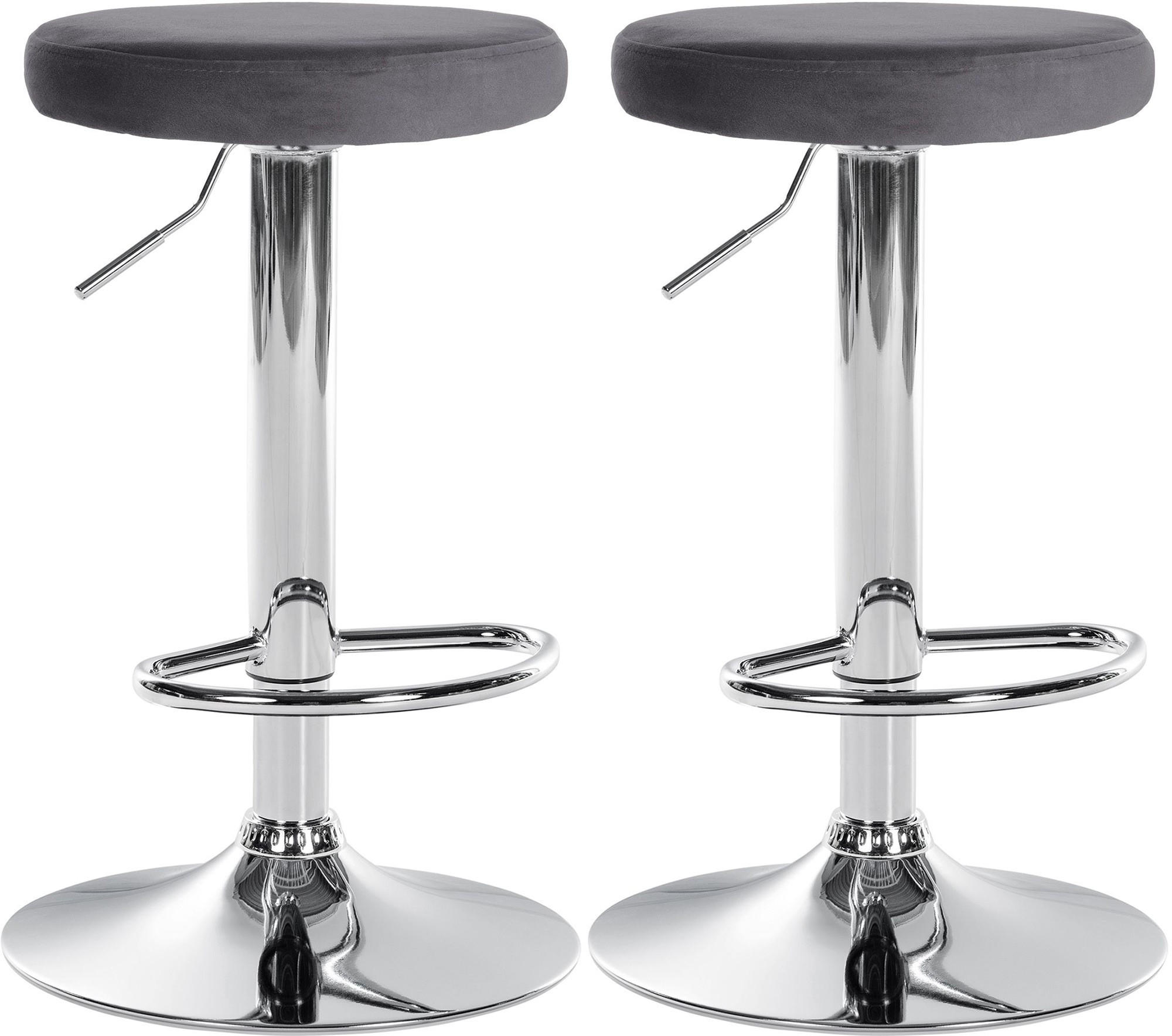 furnicato Barhocker Dunkelgrau 38.5x60x38.5 cm