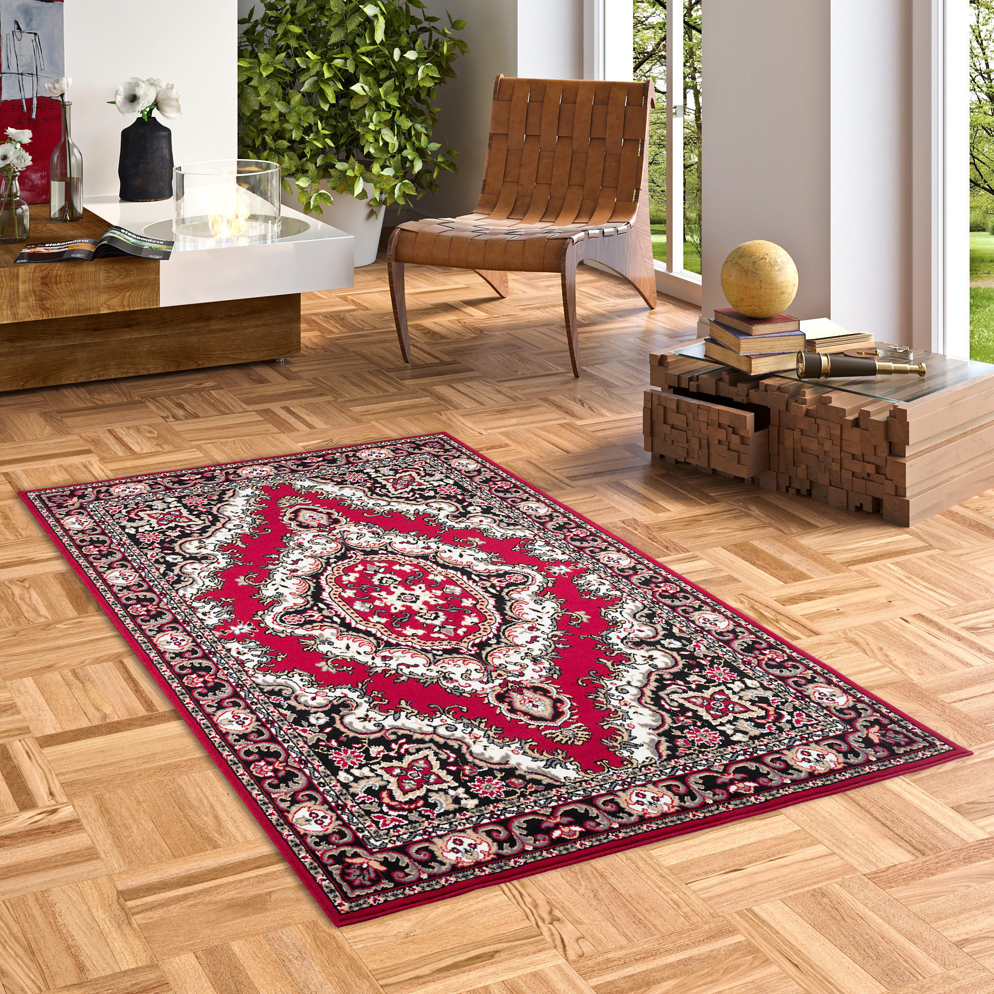 ORIENT TEPPICH TRENDLINE ROT KESHAN - Rot, Textil (185/270cm) - Pergamon