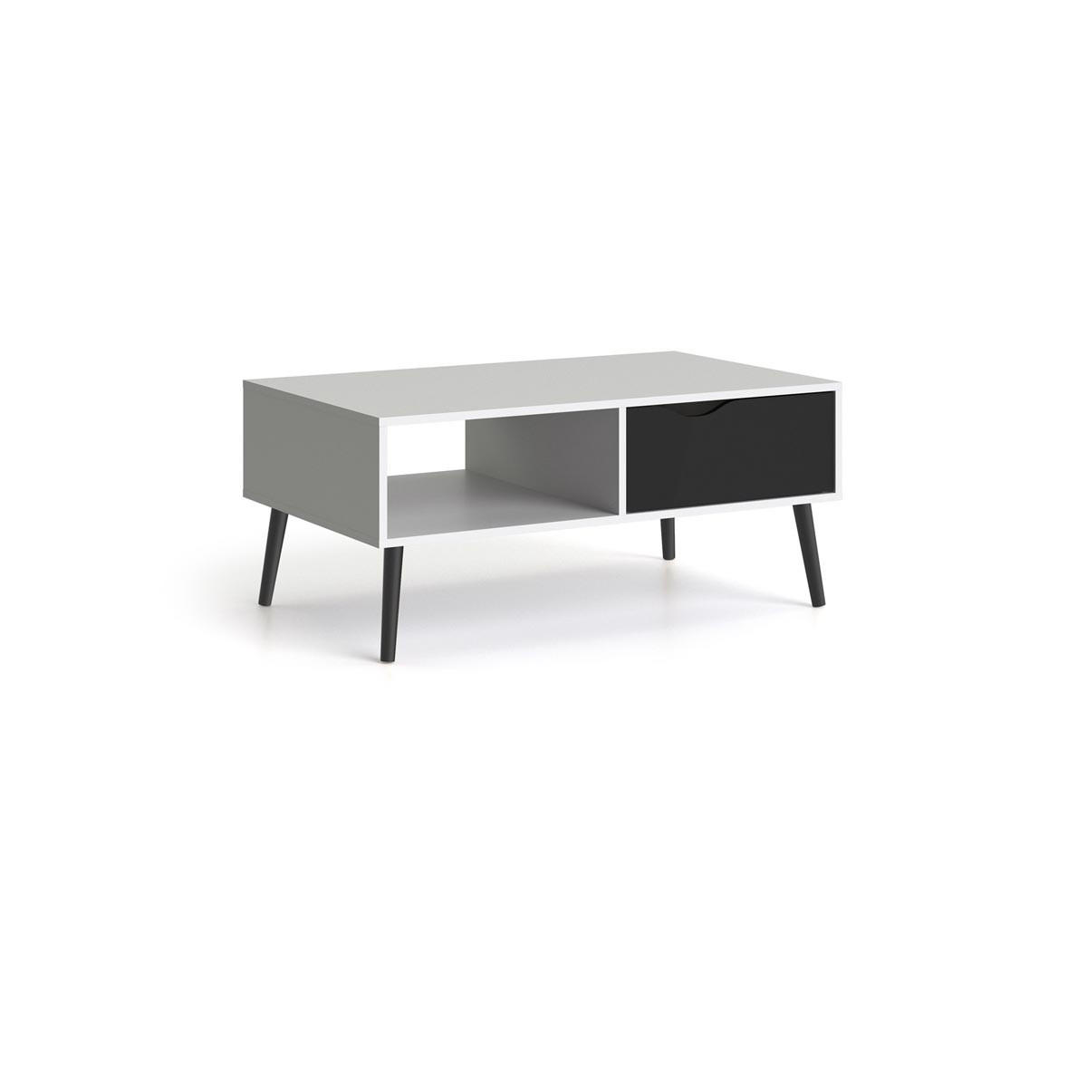 COUCHTISCH mit 1 Schublade - Weiß, Holzwerkstoff (60/99/43cm) - ebuy24