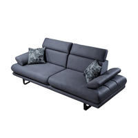 SOFA Energy 3-Sitzer Samt Anthrazit - Anthrazit, Textil (240/82/100cm) - Villa Möbel
