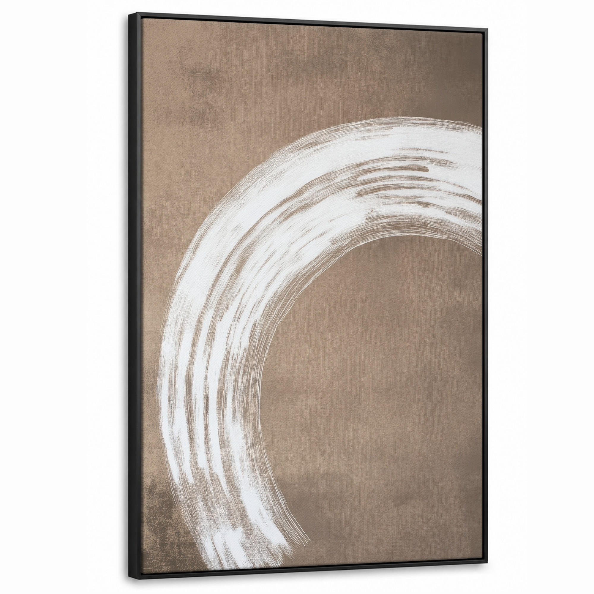 LEINWAND Bilder mit Rahmen - Farbe - Braun - Japandi - 80x120 - Kupferfarben, Textil (80/120cm) - MuchoWow
