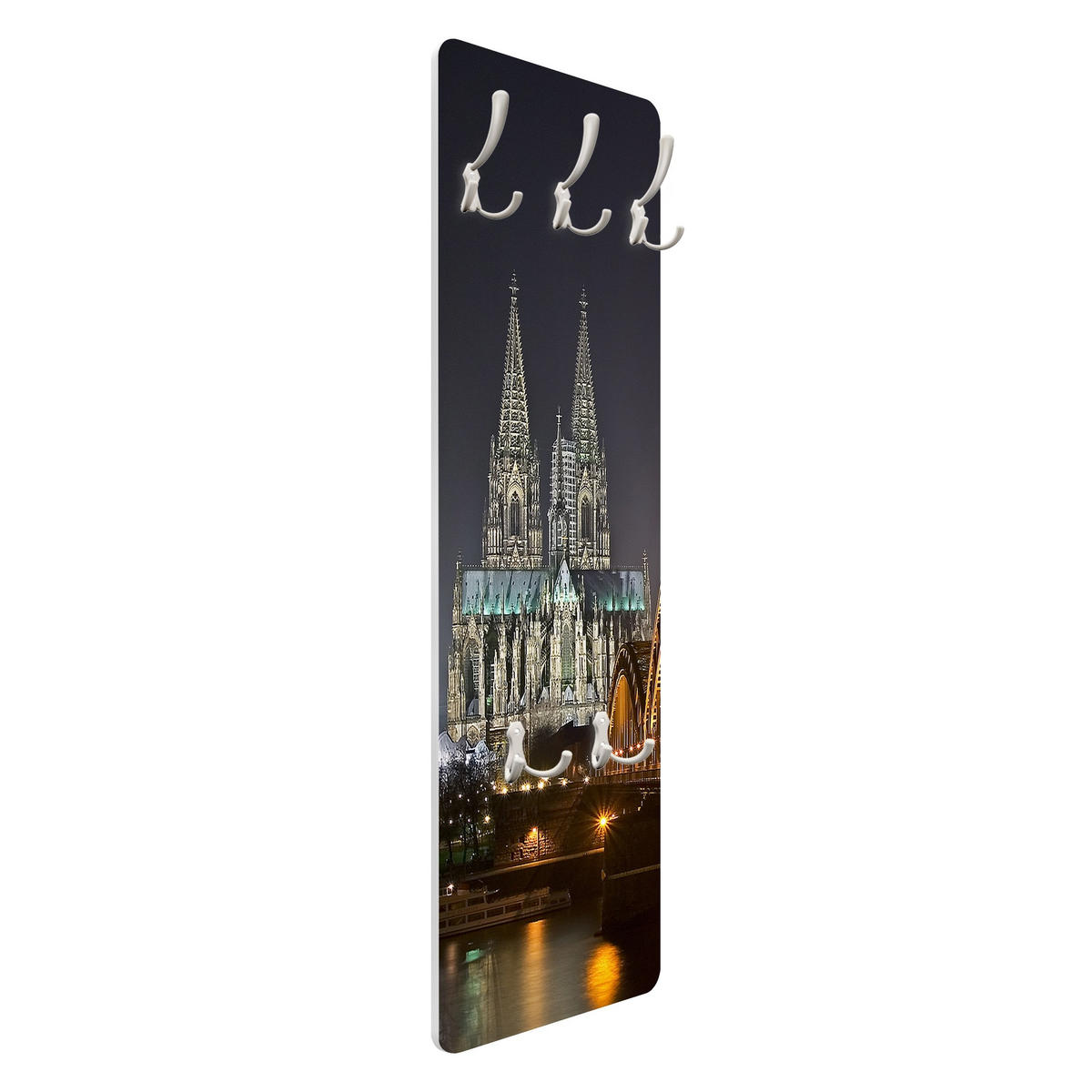WANDGARDEROBE - Kölner Dom 34/105 cm - Grau, Holzwerkstoff (34/105/1.6cm) - Bilderwelten
