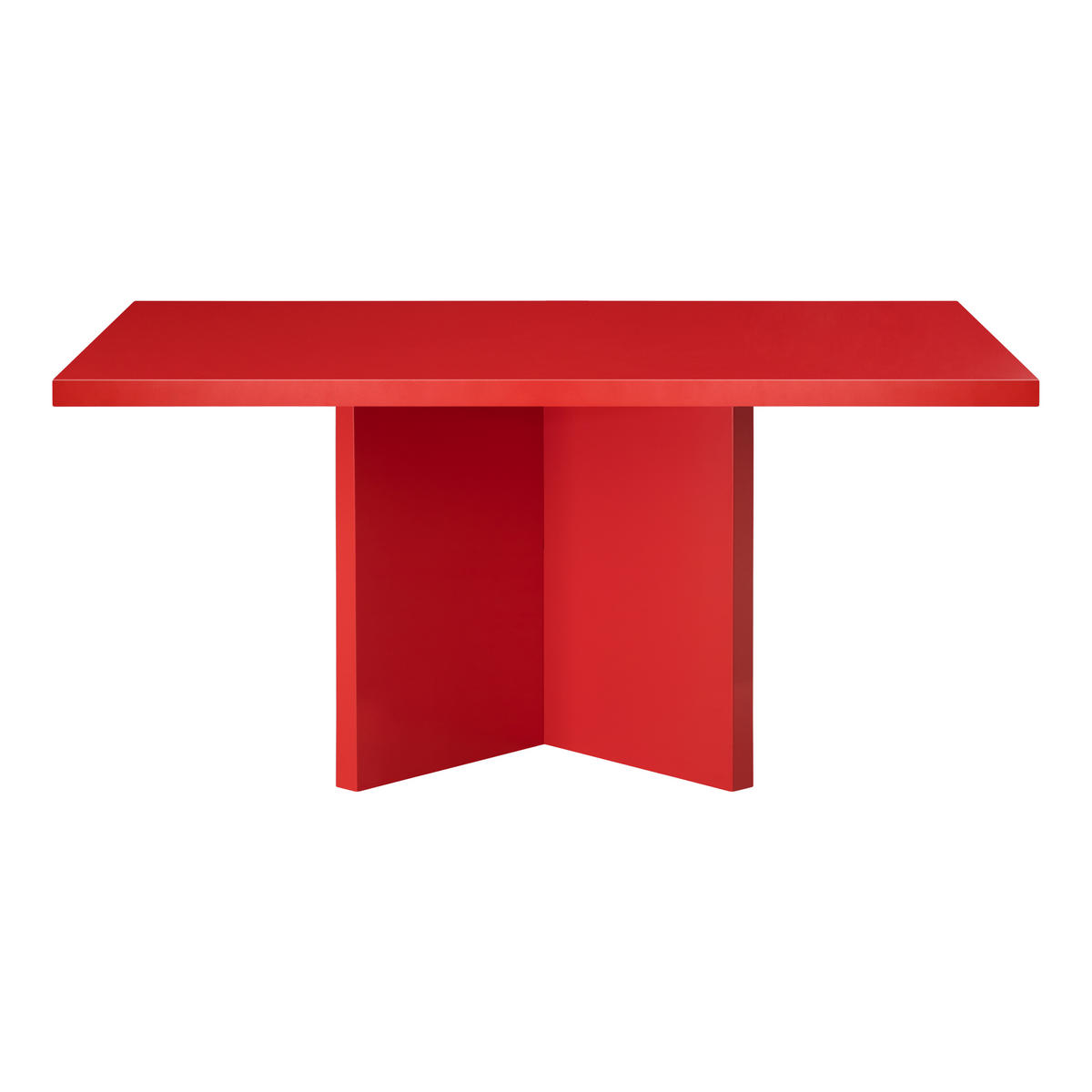 COUCHTISCH mit laminiertem-Platte 3cm Rot 100/60 cm - Rot, Holzwerkstoff (60/100/42cm) - RNT By Really Nice Things