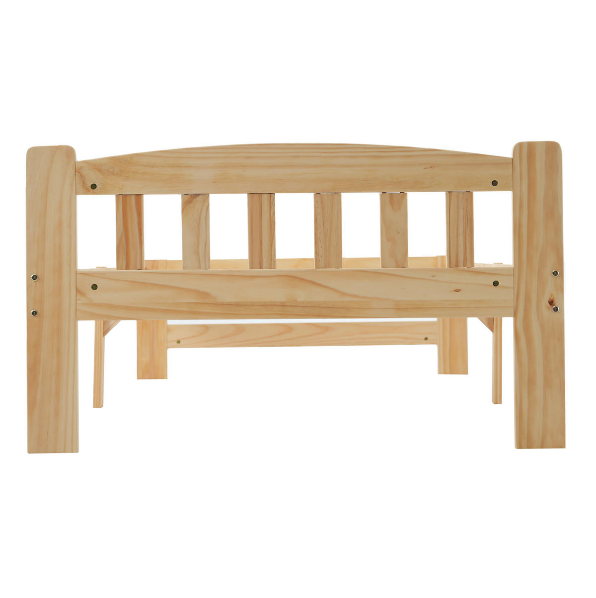 EINZELBETT 90/200 cm mit Kopfteil und Lattenrost aus massivem Kiefernholz, Natur - Naturfarben, Holz (90/200cm) - Redom