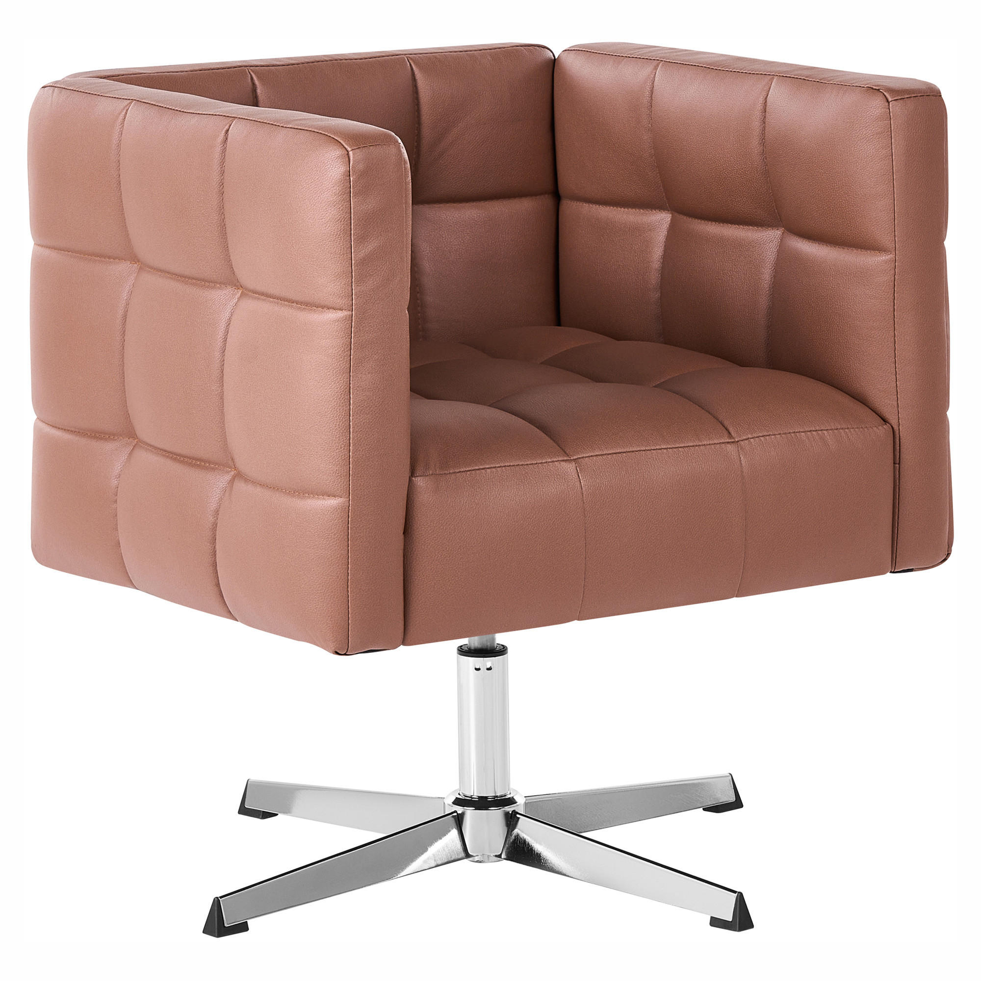 Beliani Drehsessel Braun, Silber 71x77x67 cm