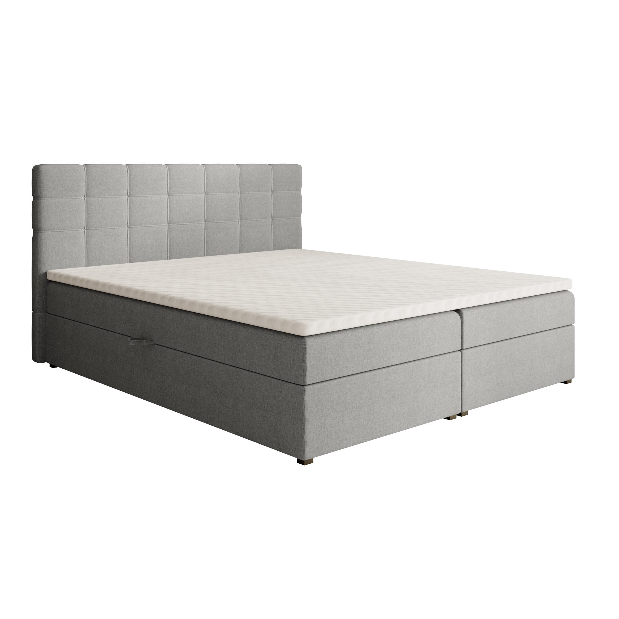 POLSTERBETT Topiq 184/203/103 hellgrau - Hellgrau, Holzwerkstoff/Textil (180/200cm) - Beautysofa