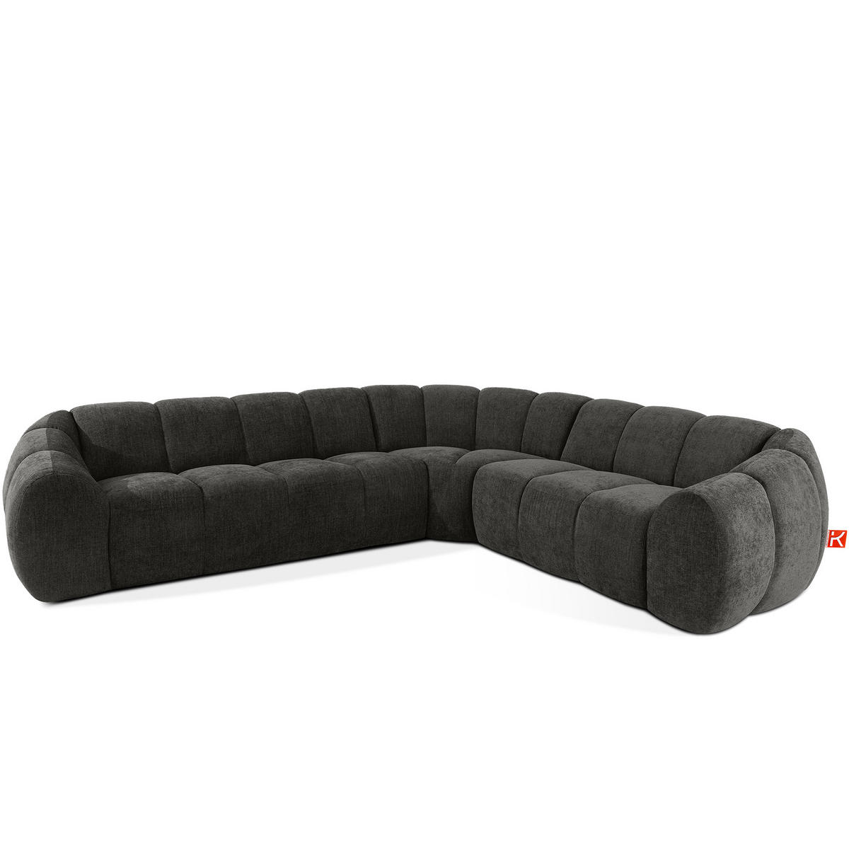 ECKSOFA RECHTS FLAVA, Graphitfarben - Graphitfarben, Holz/Holzwerkstoff (310/270cm) - KONSIMO®