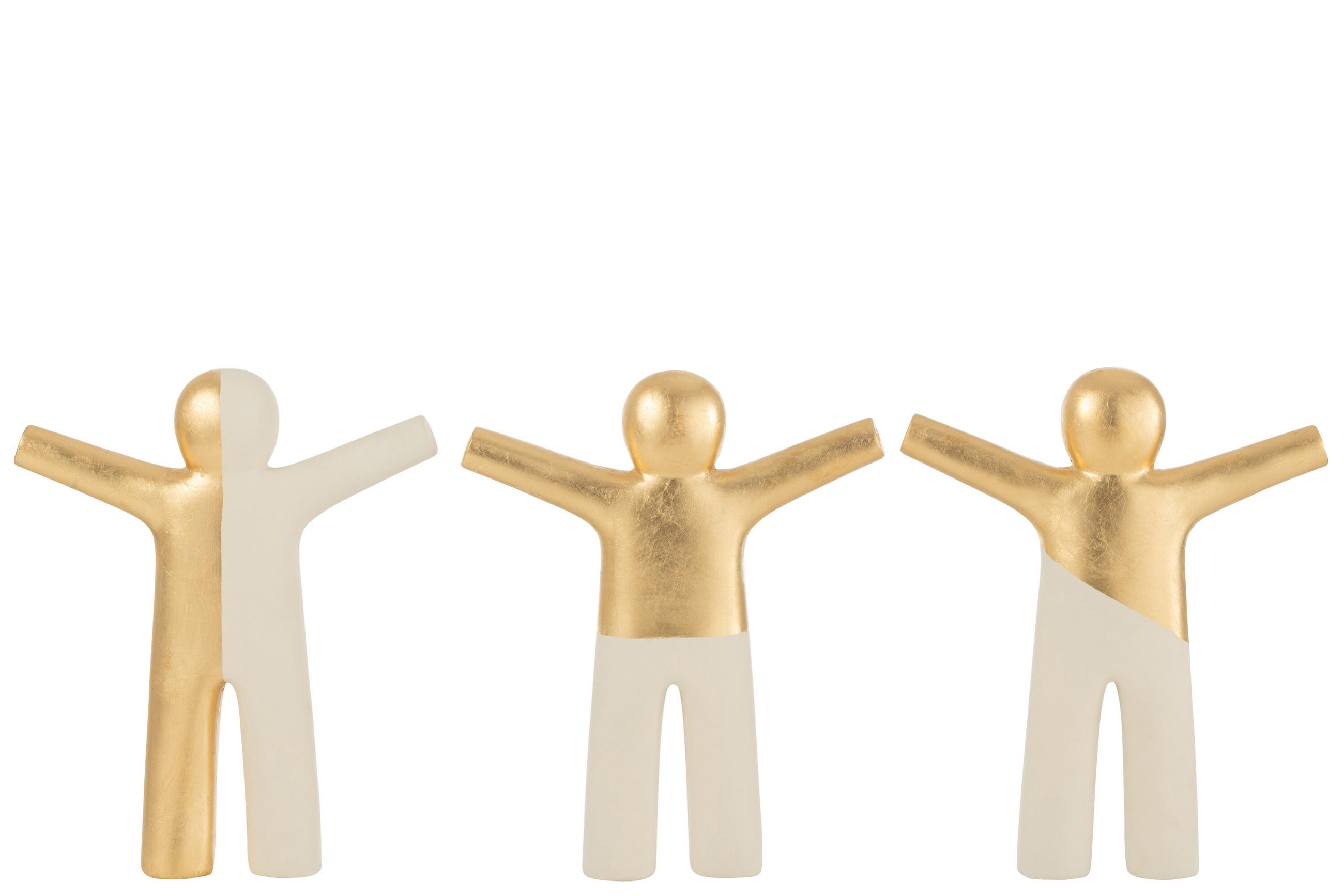 FIGUR P'TIT MAURICE ARME IN DER LUFT - Polyresin - Multi - 3er Set - Multicolor, Glas/Naturmaterialien (6/31/26.5cm) - J-Line