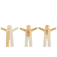 FIGUR P'TIT MAURICE ARME IN DER LUFT - Polyresin - Multi - 3er Set - Multicolor, Glas/Naturmaterialien (6/31/26.5cm) - J-Line