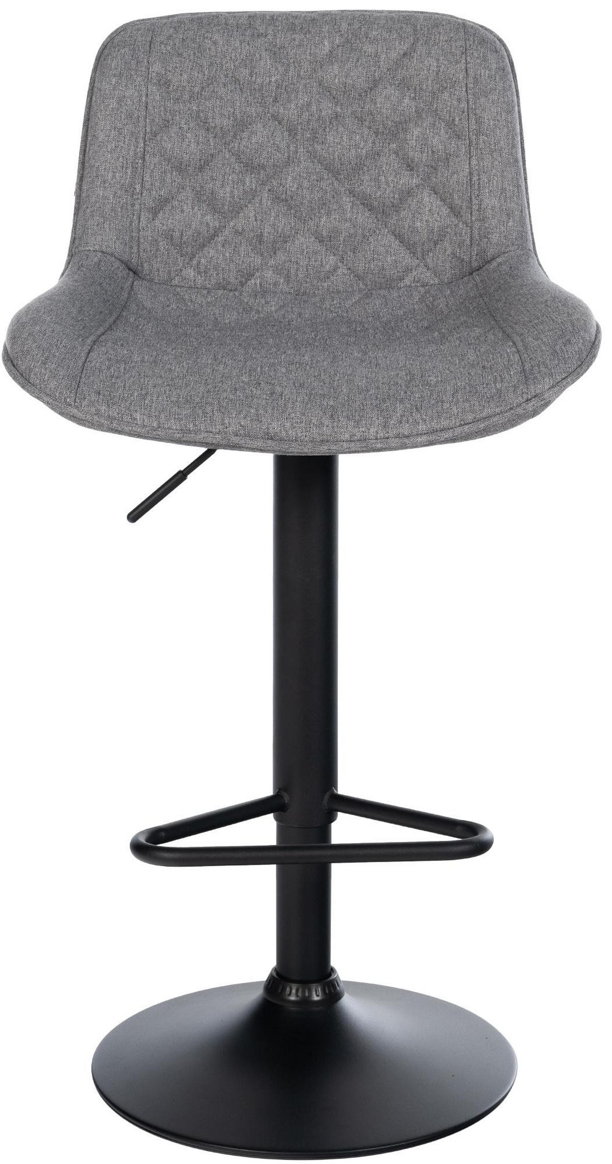 BARHOCKER Stoff Dunkelgrau - Dunkelgrau/Schwarz, Textil/Metall (50/84/52cm) - CLP