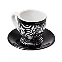 ESPRESSOTASSE 919 Hybrid Prototyp Erl König Schwarz Weiß, Limited Edition, Porzellan, Sammlertasse, Espressobecher, Design Tasse, Heißgetränke - Schwarz/Weiß, Keramik (0.08L) - Porsche