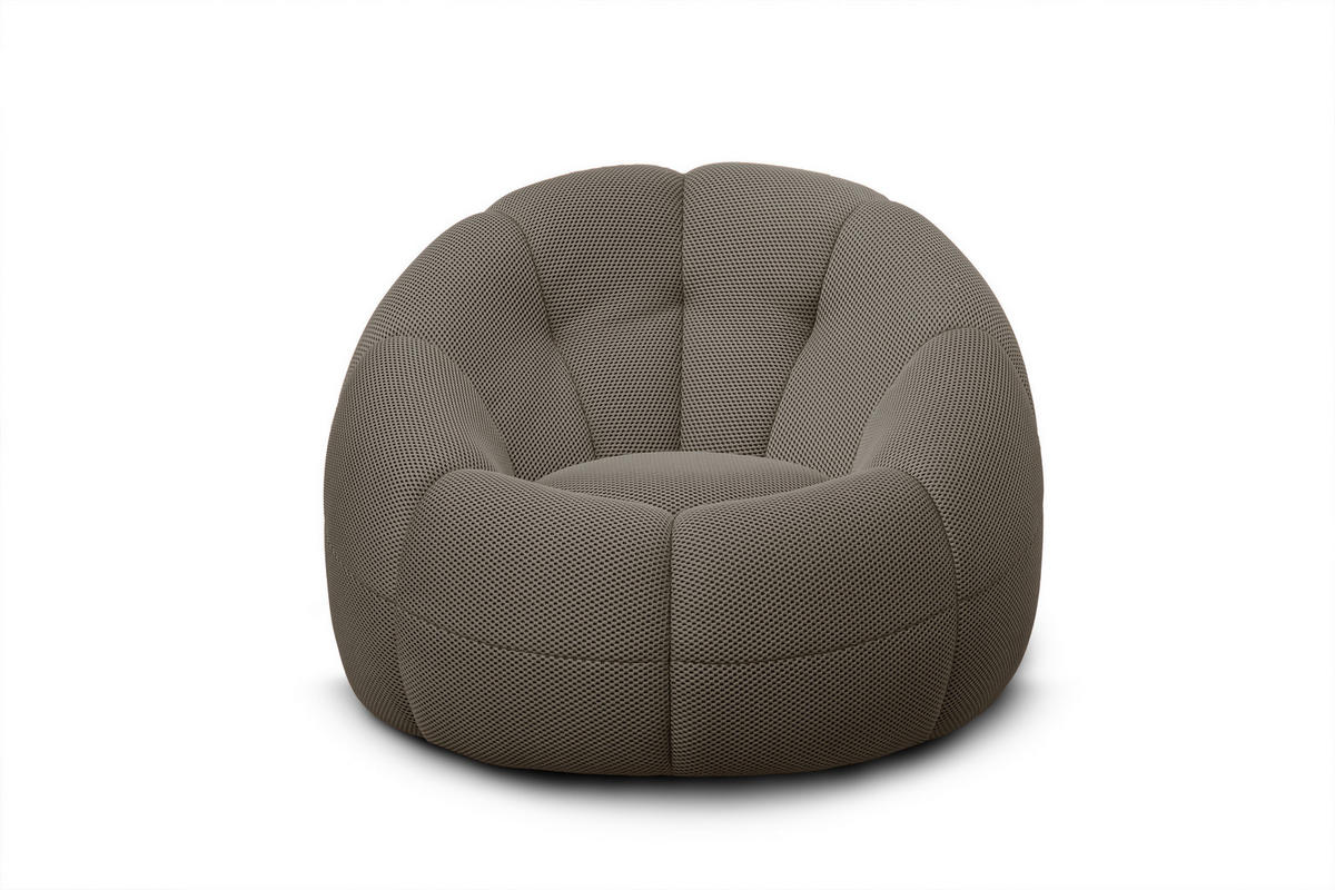 SESSEL FIGO, taupe - Taupe, Holzwerkstoff/Textil (104/83/104cm) - Courtois Laville