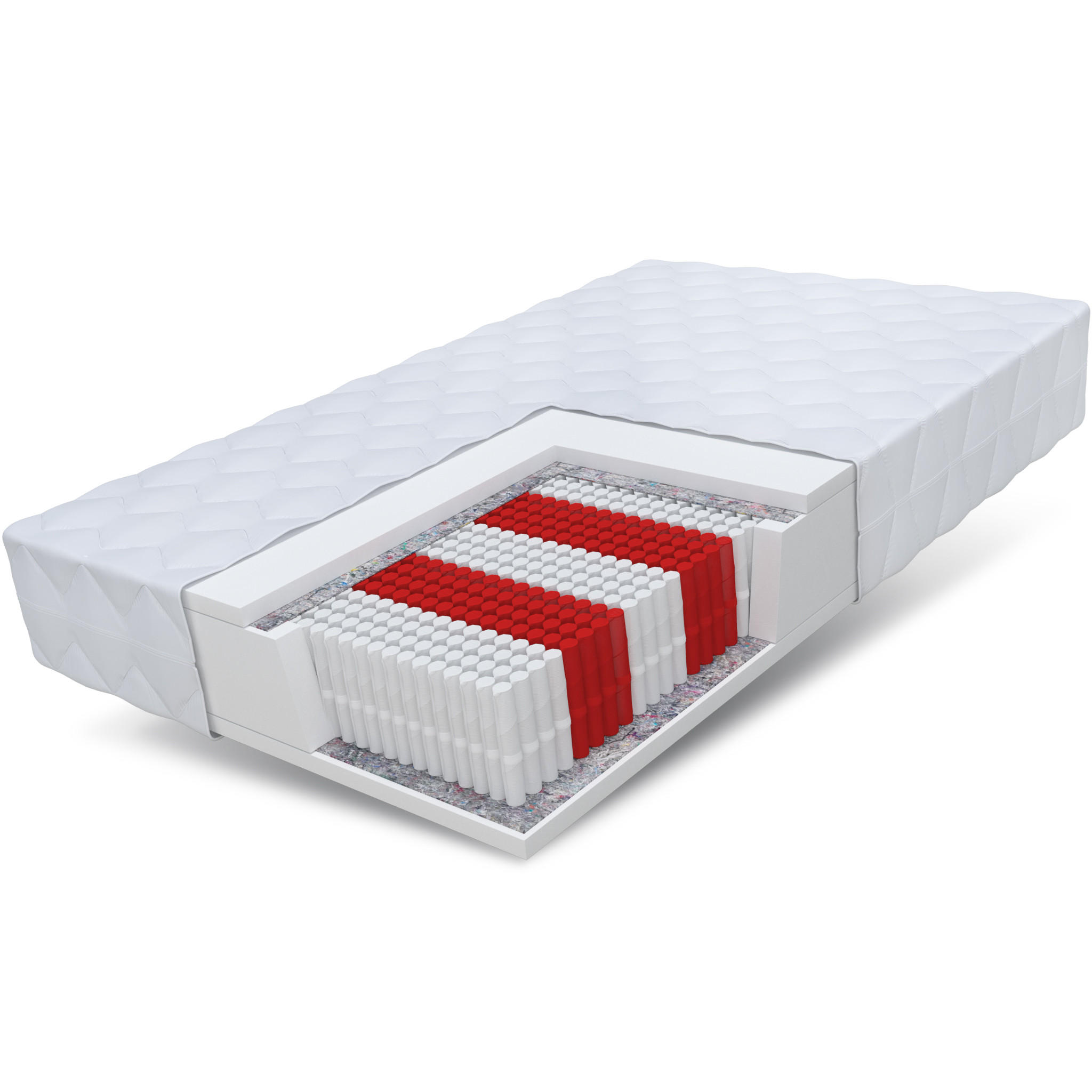 TASCHENFEDERKERNMATRATZE Medic Max Multi - Weiß, Textil (80/200cm) - FDM