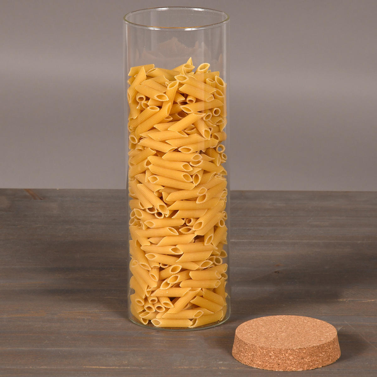 KÜCHENBEHÄLTER aus Glas mit Korkverschluss 10,6/10,6/30,8 cm - Transparent, Glas (10.6/30.8/10.6cm) - Kesper
