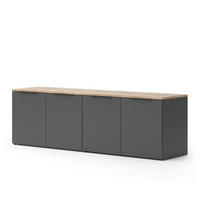 NÁSTĚNNÁ SKŘÍŇKA Wido Antracit - Sonoma dub/antracitová, kompozitní dřevo (80/50/40cm) - Vicco