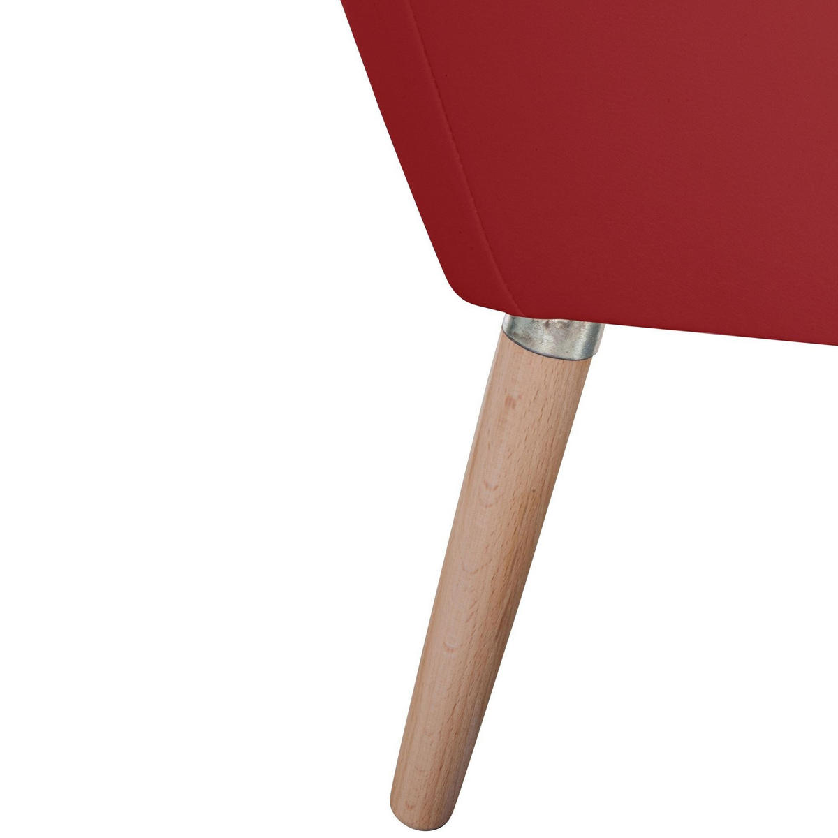 SESSEL Kachka Bezug Kunstleder Buche natur / chilli - Rot, Kunststoff (71/81/67cm) - 58aufmkessel