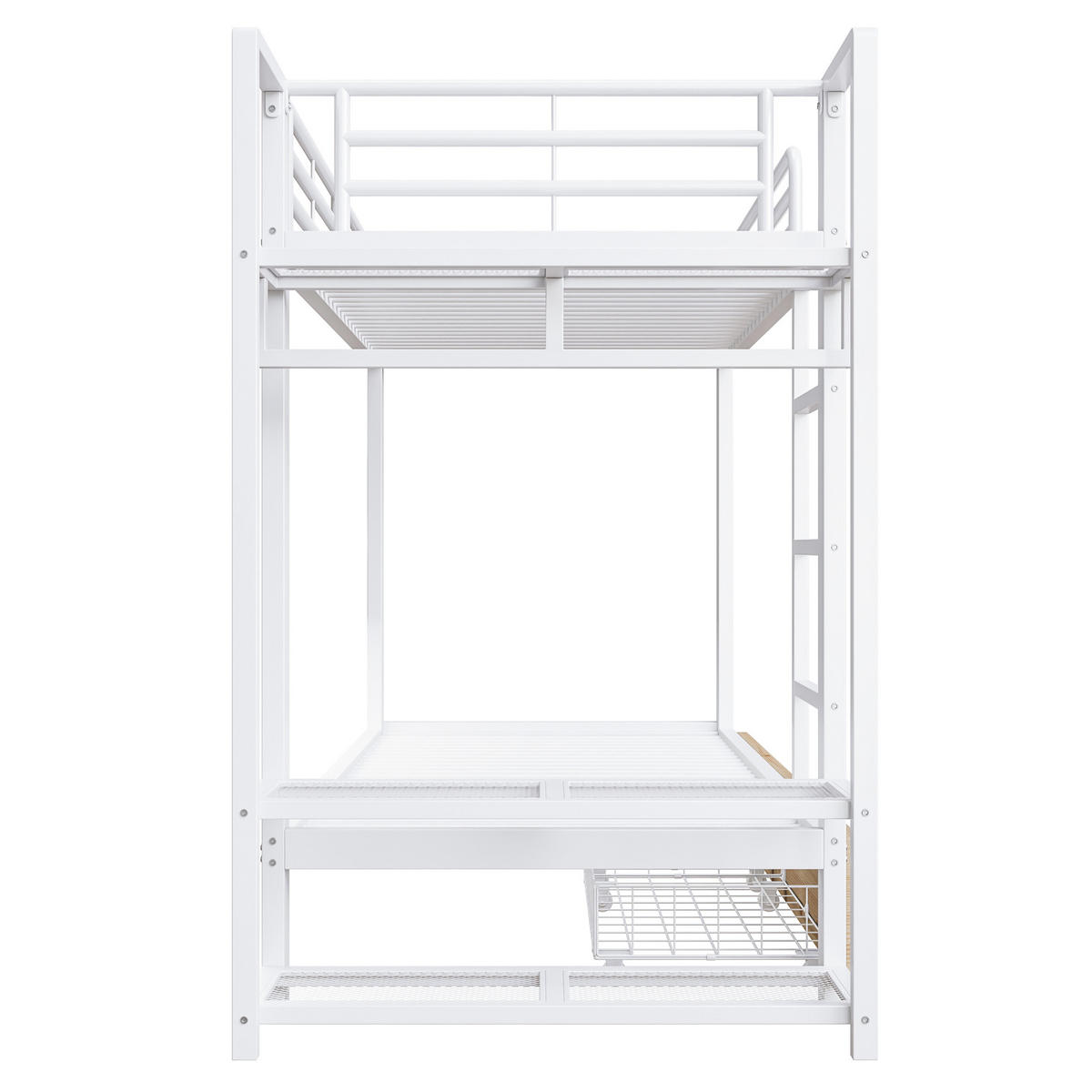 ETAGENBETT Metall Weiß - Weiß, Metall (90/200cm) - ComfortXL