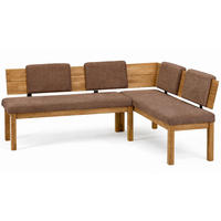 ECKBANK Danny 2 für 5 Personen Massivholz + Microfaser Wildeiche/Braun - Wildeiche/Braun, Holz (194/155cm) - 58aufmkessel
