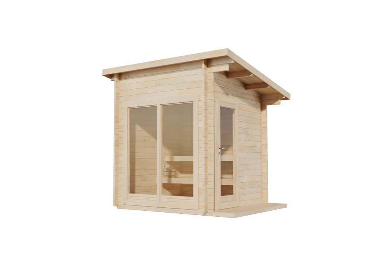GARTENSAUNA Holz Lizzy XS - Naturfarben, Holz (278/261/228cm) - FinnTherm