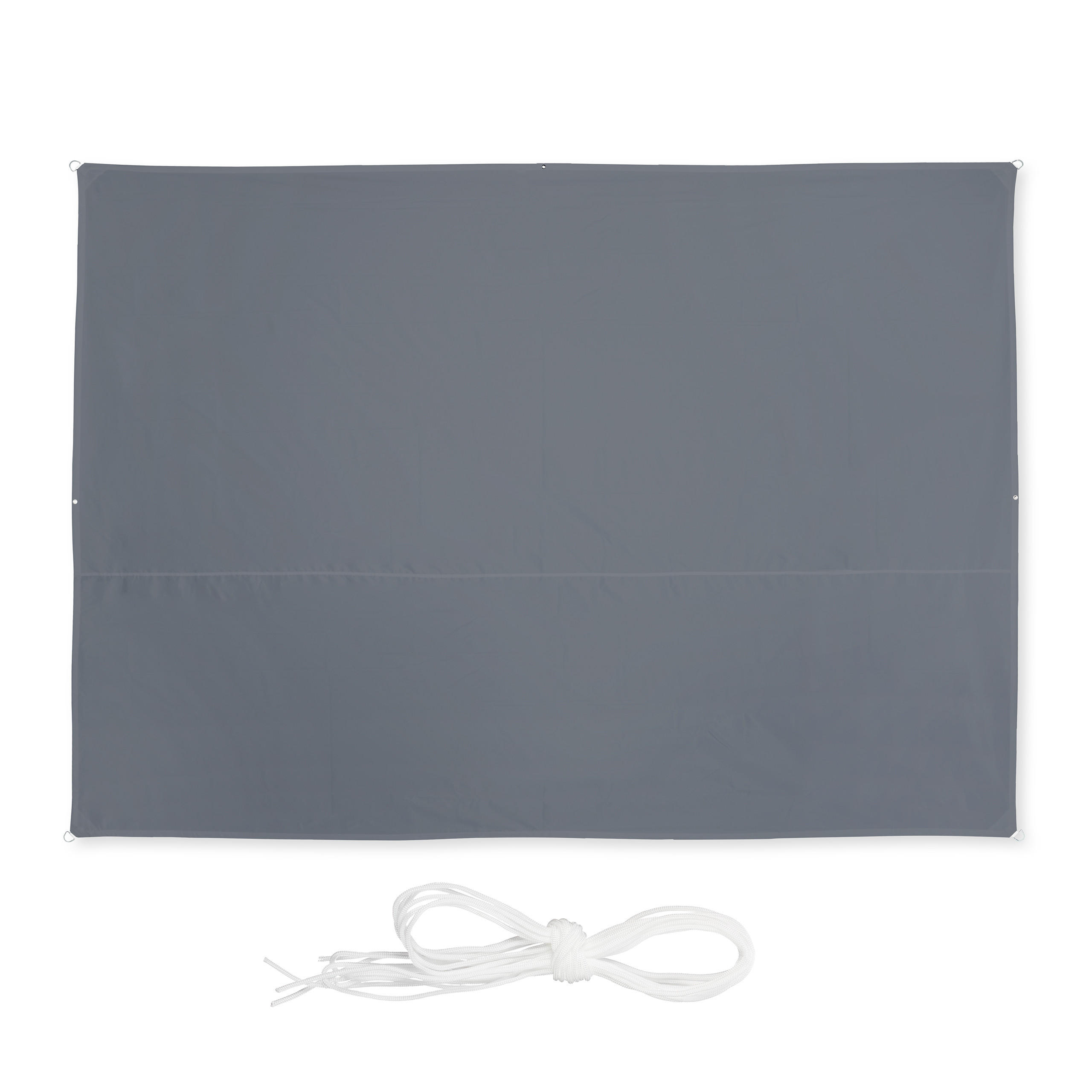 Relaxdays PLACHTA Šedá obdélníková polyester UV 30+ 2,5x3,5 m