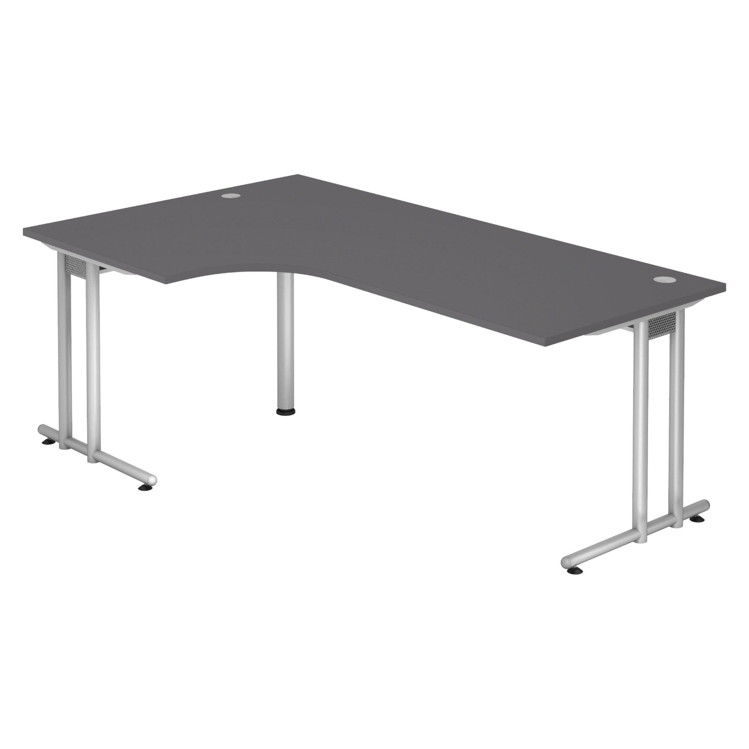 SCHREIBTISCH Serie-N 120/200/72 cm in Graphitfarben - Graphitfarben, Holzwerkstoff (120/200/72cm) - bümö